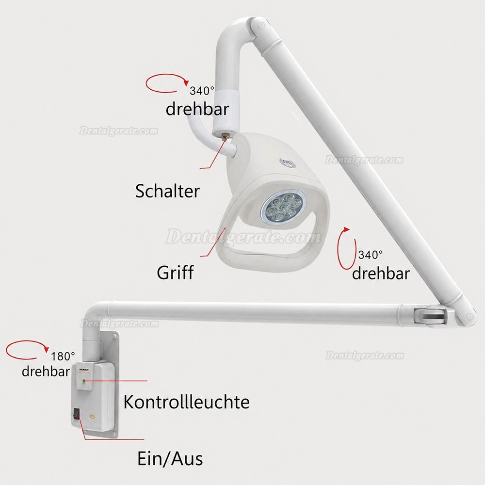 KWS KD-2021W-1 21W LED-Untersuchungsleuchte f&uuml;r die Wandmontage